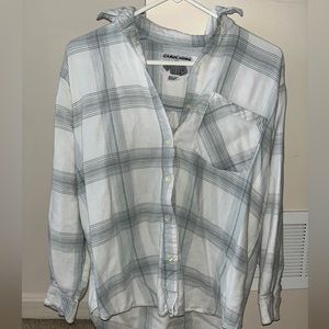 Gray & white flannel